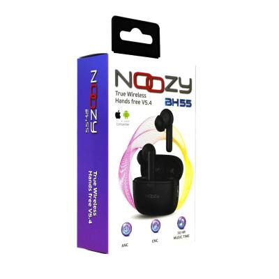 Wireless Hands Free Noozy BH55 V5.4 με ANC + ENC για  Μείωση Εξωτερικού Θορύβου 30 ώρες Αναπαραγωγής 6 ώρες Ομιλίας Μαύρο