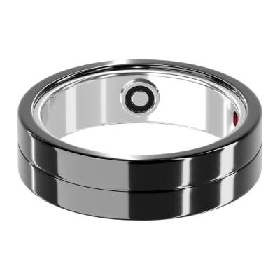Smart Ring Maxcom mRing MR100 No.12 (Εσωτερική Διάμετρος 21.7mm) IP68 με Μετρητή Παλμών, Ύπνου, Θερμίδες, Βήματα Μαύρο