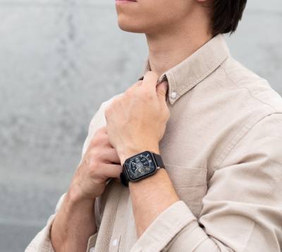 Maxcom Smartwatch FW25 Arsen Pro 1.96" 230mAh IP67 με Δυνατότητα Κλήσεων Μαύρο Matt Silicon Band