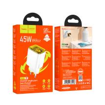 Φορτιστής Ταξιδίου Small Body Hoco N54 Monsoon GaN USB-C PD45W  Λευκός