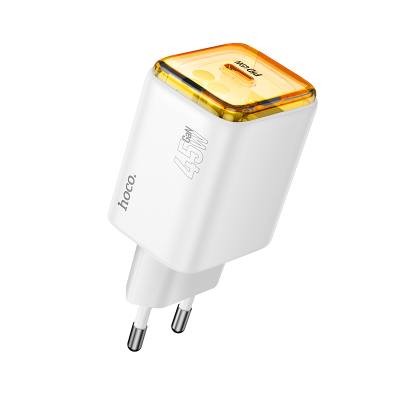 Φορτιστής Ταξιδίου Small Body Hoco N54 Monsoon GaN USB-C PD45W  Λευκός