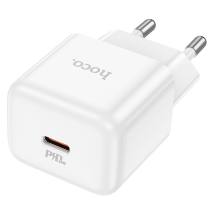 Φορτιστής Ταξιδίου Hoco N32 Glory USB-C Mini Fast Charge PD30W Small Body 5V/3A Λευκός