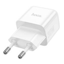 Φορτιστής Ταξιδίου Hoco N32 Glory USB-C Mini Fast Charge PD30W Small Body 5V/3A Λευκός