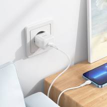 Φορτιστής Ταξιδίου Hoco N32 Glory USB-C Mini Fast Charge PD30W Small Body 5V/3A Λευκός