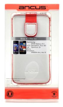 Θήκη Protect Ancus για Samsung A3 A300F Lenovo S750 and Xperia Z3 Z5 Old Leather Λευκή με Κόκκινη Ραφή