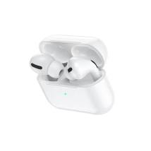 Wireless Hands Free Hoco DES08 Plus TWS V5.0  300mAh και 3h Ώρες Λειτουργίας Λευκά με Μαύρο Silicon Sleeve