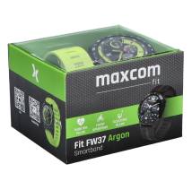 Maxcom Smartwatch FitGo FW37 Argon IP67 320mAh Μαύρο Silicon Band