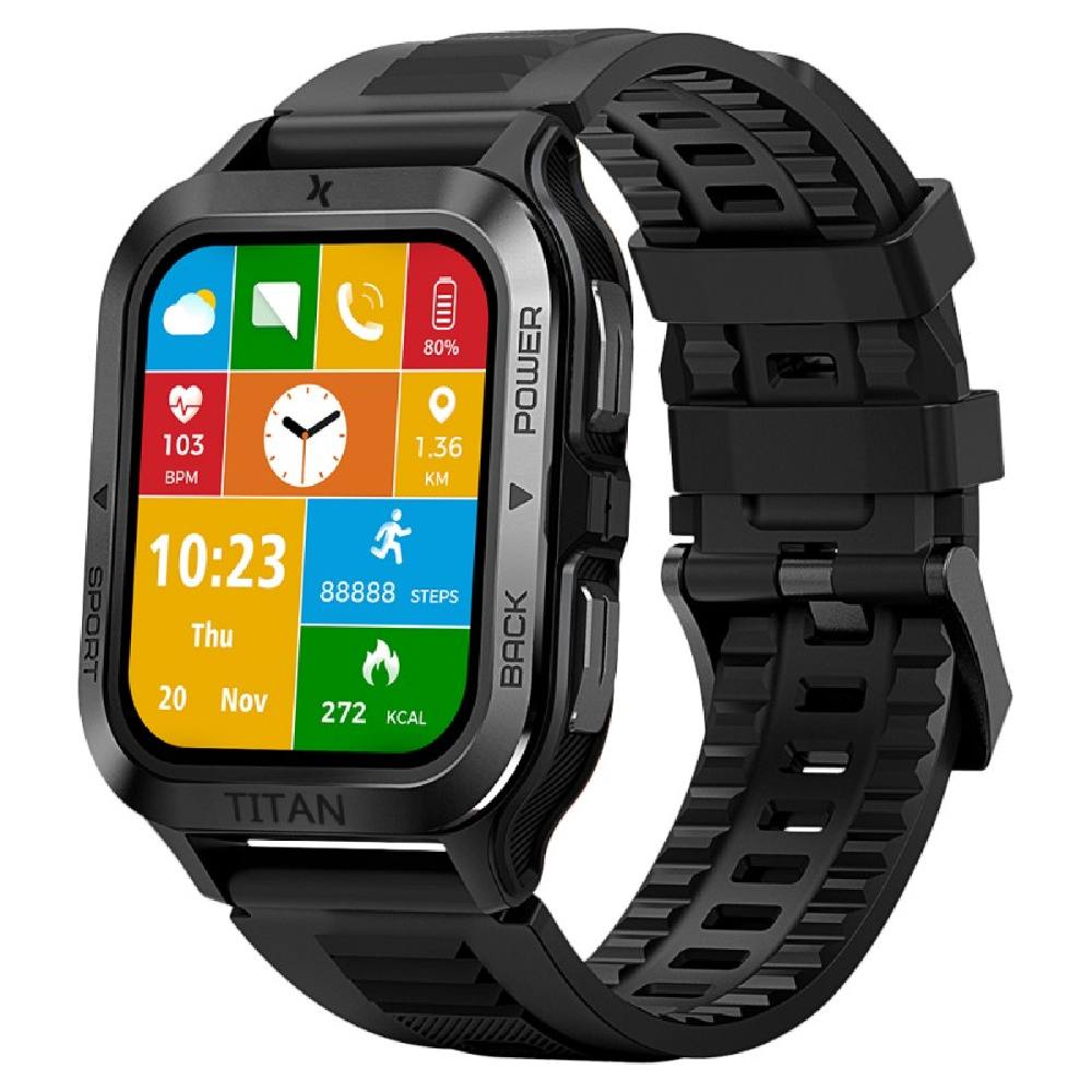 Smartwatch Maxcom FW67 Titan Pro IP69K 360mAh με 1.85” IPS Gorilla Glass 22mm Silicon Band Graphite με Δόνηση και Δυνατότητα Κλή