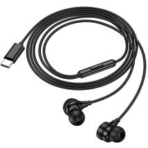 Hands Free Hoco M116 Benevolent Stereo USB-C με Μικρόφωνο 1.2m Μαύρα Συμβατά με Όλες τις USB-C Συσκευές