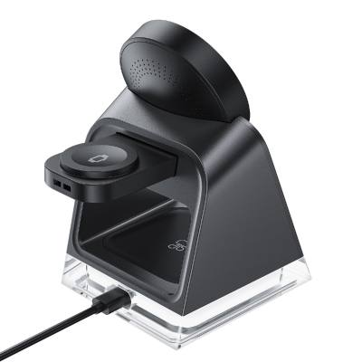 Επιτραπέζια Βάση Ασύρματης Φόρτισης Acefast E17 3-σε-1 20.5W για Φόρτιση 3 Συσκευών  Μαύρη