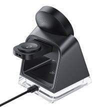 Επιτραπέζια Βάση Ασύρματης Φόρτισης Acefast E17 3-σε-1 20.5W για Φόρτιση 3 Συσκευών  Μαύρη