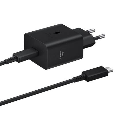 Φορτιστής Ταξιδίου Samsung Super Fast Charging T4511XBE 45W USB-C και Καλώδιο USB-C σε USB-C Μαύρο 1.8m