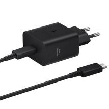 Φορτιστής Ταξιδίου Samsung Super Fast Charging T4511XBE 45W USB-C και Καλώδιο USB-C σε USB-C Μαύρο 1.8m