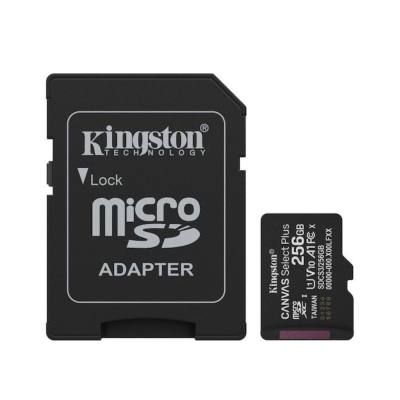 Κάρτα Μνήμης Kingston Canvas Select Plus+ MicroSDXC 256GB Class 10 με SD Adapter έως 150MB/s SDCS3/256GB