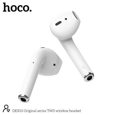 Wireless Hands Free Hoco DES03 TWS V5.0  350mAh και 3h Ώρες Λειτουργίας Λευκά