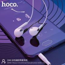 Hands Free Hoco DM6 Maya Earphones Stereo 3.5mm με Μικρόφωνο και Πλήκτρο Λειτουργίας 1.2m Λευκά