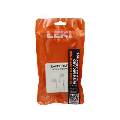 Hands Free Leki Orange Concept 3.5 mm Λευκά με Μικρόφωνο