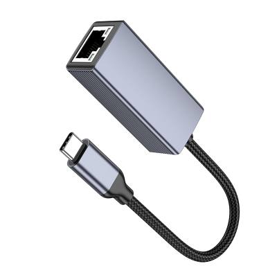 Αντάπτορας  Hoco UA37 USB-C σε RJ45 OTG 10/100/1000Mbps 12cm Γκρι