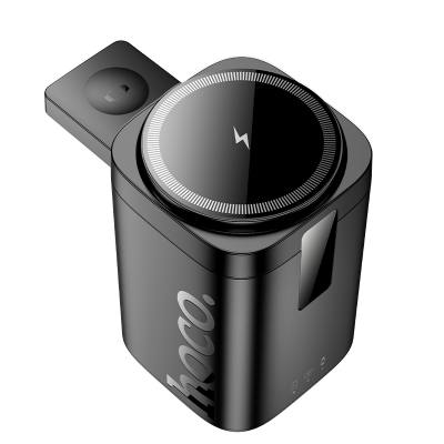 Επιτραπέζια Βάση Ασύρματης Φόρτισης Hoco CQ20 Clever 3-in-1 15W 3A για Φόρτιση Τριών Συσκευών  Μαύρη