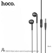 Hands Free Hoco DM35 Mind Earphones Stereo 3.5mm με Μικρόφωνο και Πλήκτρο Λειτουργίας 1.2m Μαύρα