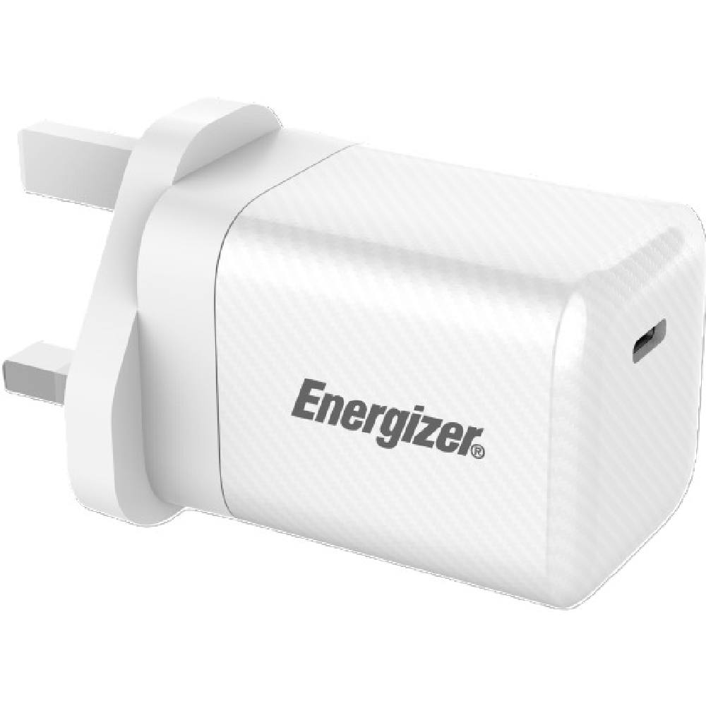Φορτιστής Ταξιδίου Energizer Fast Charge με USB-C PD45W Λευκός με UK Plug