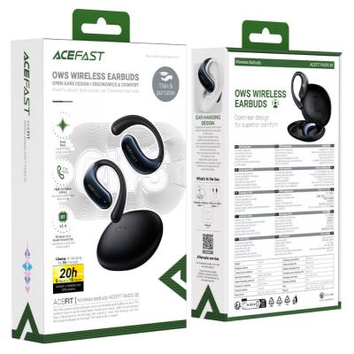 Wireless Earphones Hands Free Acefast FA005 TWS Ultra Thin v5.4 400mAh 20hr Λειτουργίας ENC IPX4 Μαύρα