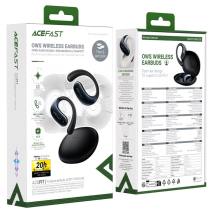 Wireless Earphones Hands Free Acefast FA005 TWS Ultra Thin v5.4 400mAh 20hr Λειτουργίας ENC IPX4 Μαύρα