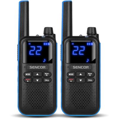 Walkie Talkie Sencor SMR 700 Blue με 16 Κανάλια VOX  IP54 Ακτίνα Λειτουργίας 8km και 2.5mm Jack