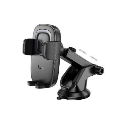Βάση Στήριξης Αυτοκινήτου Hoco HW32 Crown με Wireless Fast Charger έως 15W και Επεκτεινόμενο Βραχίονα Μαύρη 4.5"-7"