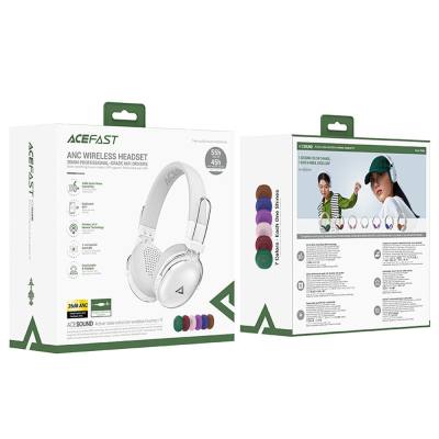 Wireless Ακουστικά Stereo Acefast H7 500mAh v5.4 ANC IP54 Λευκά