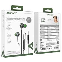 Hands Free Acefast L4 Earphones Stereo 3.5mm Braided Μαύρα 1.2m με Μικρόφωνο και Πλήκτρο Λειτουργίας