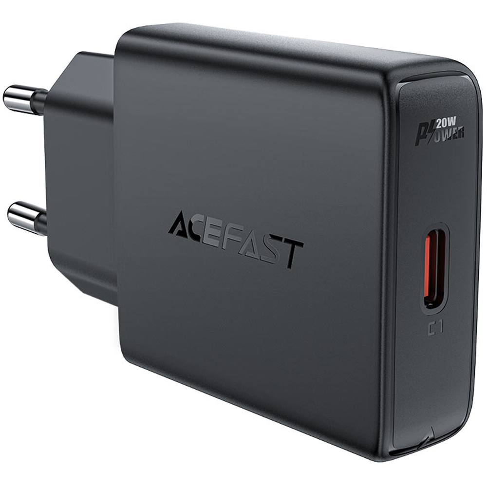 Φορτιστής Ταξιδίου Acefast A65 Ultra Thin Fast Charging 1xUSB-C PD20W QC3.0 GaN Μαύρος