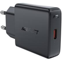 Φορτιστής Ταξιδίου Acefast A65 Ultra Thin Fast Charging 1xUSB-C PD20W QC3.0 GaN Μαύρος