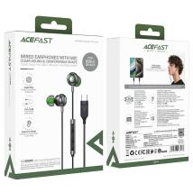 Hands Free Acefast L5 Earphones Stereo USB-C Braided Μαύρα 1.2m με Μικρόφωνο και Πλήκτρο Λειτουργίας Συμβατά με Όλες τις Συσκευέ