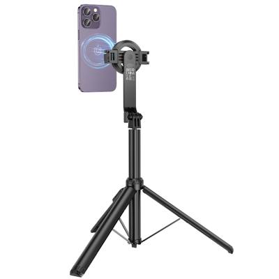 Selfie Stick Hoco K25 Sherkhan Live Broadcast και Τρίποδο για Συσκευές 4.5"- 7" 55mAh Ύψος 1.5m Μαύρο