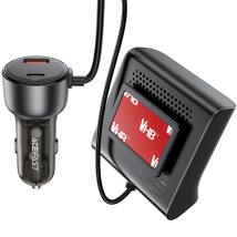 Acefast B11 Φορτιστής Αυτοκινήτου 138W με 4xUSB-A 2xUSB-C με Hub Splitter με Καλώδιο 1.10m και LED Ένδειξη Μαύρος