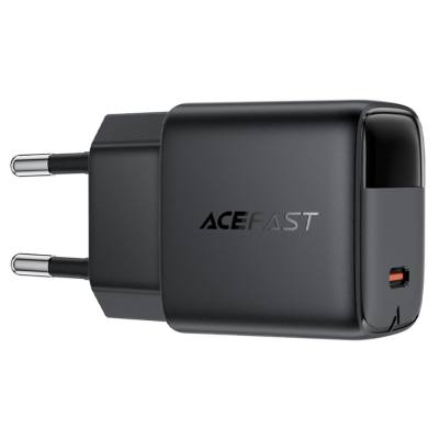 Φορτιστής Ταξιδίου Acefast A115 Fast Charging USB-C PD30W 3.0A GaN με LED Ένδειξη Φόρτισης Μαύρος