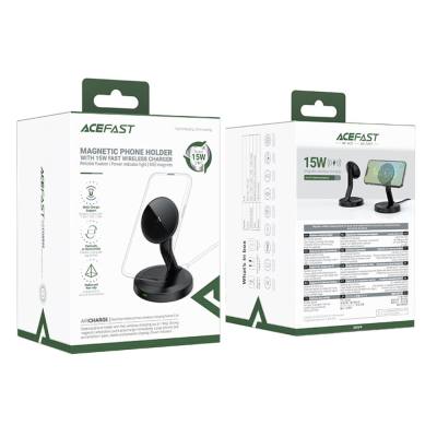 Επιτραπέζια Βάση Ασύρματης Φόρτισης Acefast E26 15W με LED Ένδειξη Λειτουργίας Συμβατή με MagSafe Μαύρη