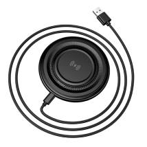 Ασύρματος Φορτιστής Borofone BQ40 Crown Magnetic Magsafe 15W με Καλώδιο USB-A Μαύρος