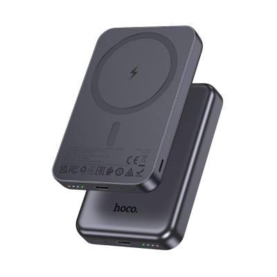 Power Bank Hoco J160 5000mAh με Ασύρματη Φόρτιση 5W και Έξοδο USB-C 5V/2A και LED Ένδειξη Μπαταρίας Μαύρο