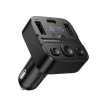 Bluetooth FM Transmitter Hoco E87 Delta 35W με 2xUSB-A και 1xUSB-C PD20W BT v5.4 Υποστηρίζει Αναπαραγωγή Μουσικής απο USB και Απ