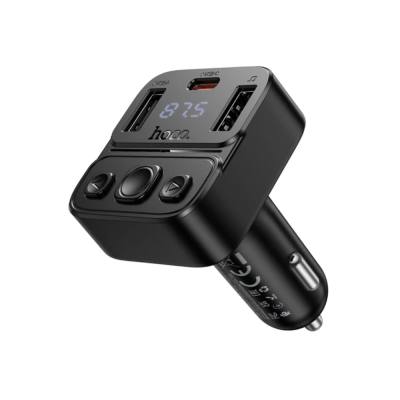 Bluetooth FM Transmitter Hoco E87 Delta 35W με 2xUSB-A και 1xUSB-C PD20W BT v5.4 Υποστηρίζει Αναπαραγωγή Μουσικής απο USB και Απ