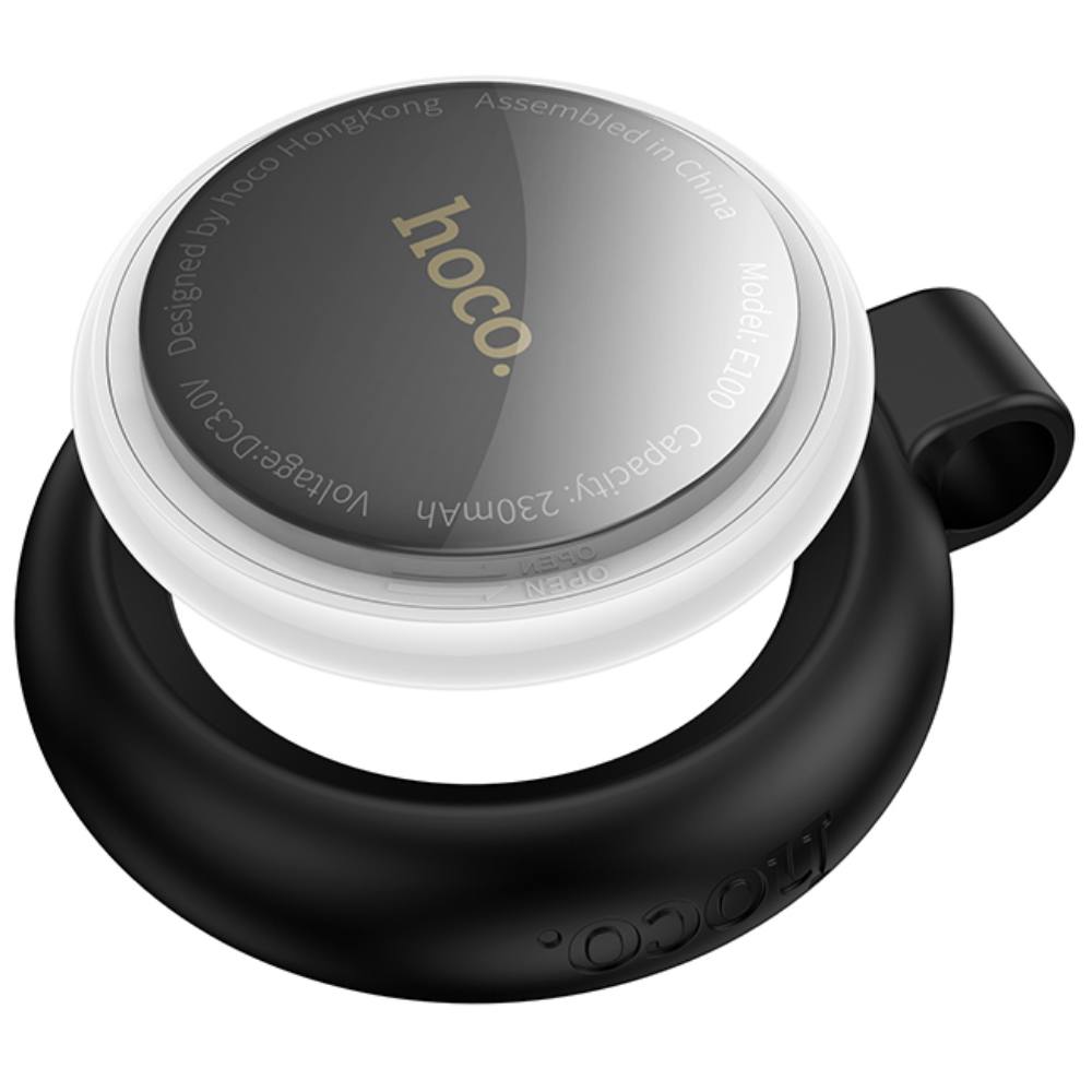 Hoco Tag E100 Anti-Lost Device Μόνο για iOS Συμβατό με Apple Find My Network με Προστατευτική Θήκη με Υποδοχή για Λουράκι Λευκό