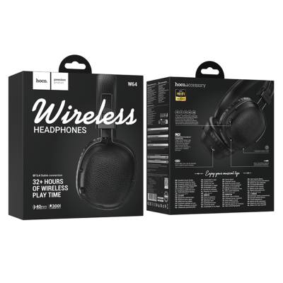 Wireless Hands Free Hoco W64 Earl II TWS v5.4 300mAh 32 Ώρες Ομιλίας AUX USB-C Μαύρα