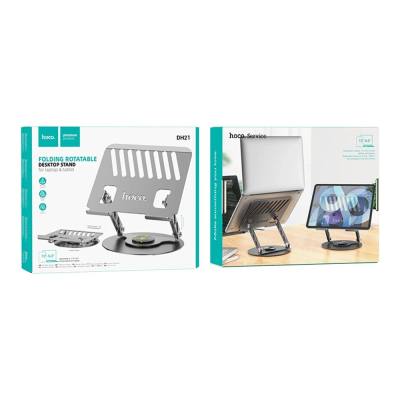 Βάση Στήριξης Επιτραπέζια Hoco DH21 Leader Mini Αναδιπλούμενη για Λάπτοπ και Τάμπλετ 7"-14" με Περιστροφή 360°