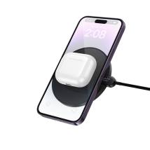 Ασύρματος Φορτιστής Hoco CW62 Peak PD15W Ultra-thin με Ψηφιακή Ένδειξη Φόρτισης 1.2m Μαύρος