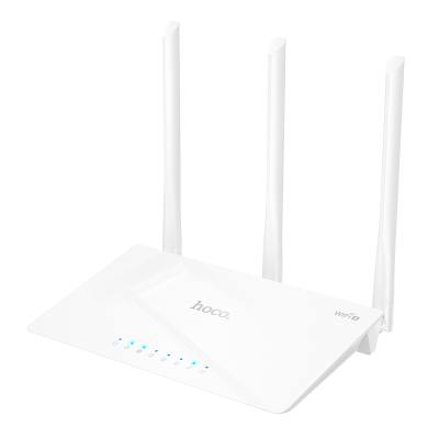 Wifi Router Hoco HI30 Wifi4 300Mbps 2.4GHz 3 x 5dBi Λευκό