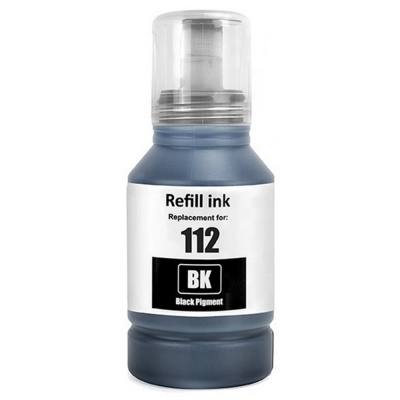 Μελάνι EPSON Συμβατό E112 C13T06C14A 127ml Σελίδες:7500 Black C13T06C14A για L11160, L15150, L15160, L15180, L6460, L6490, L6550