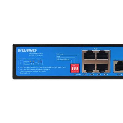 Ethernet Switch Ewind EW-S1907CG-AP 4x10/100/1000Mbps  + 1x1000Mbps  RJ45 Port+1x1000Mbps  SFP Port+ 1xCombo Port Gigabit PoE Sw