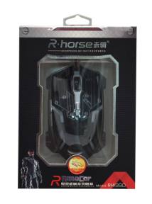 Ενσύρματο Ποντίκι R-horse RH-1990 Robocop Series με 5 Πλήκτρα και 3200 DPI Μαύρο - Γκρί